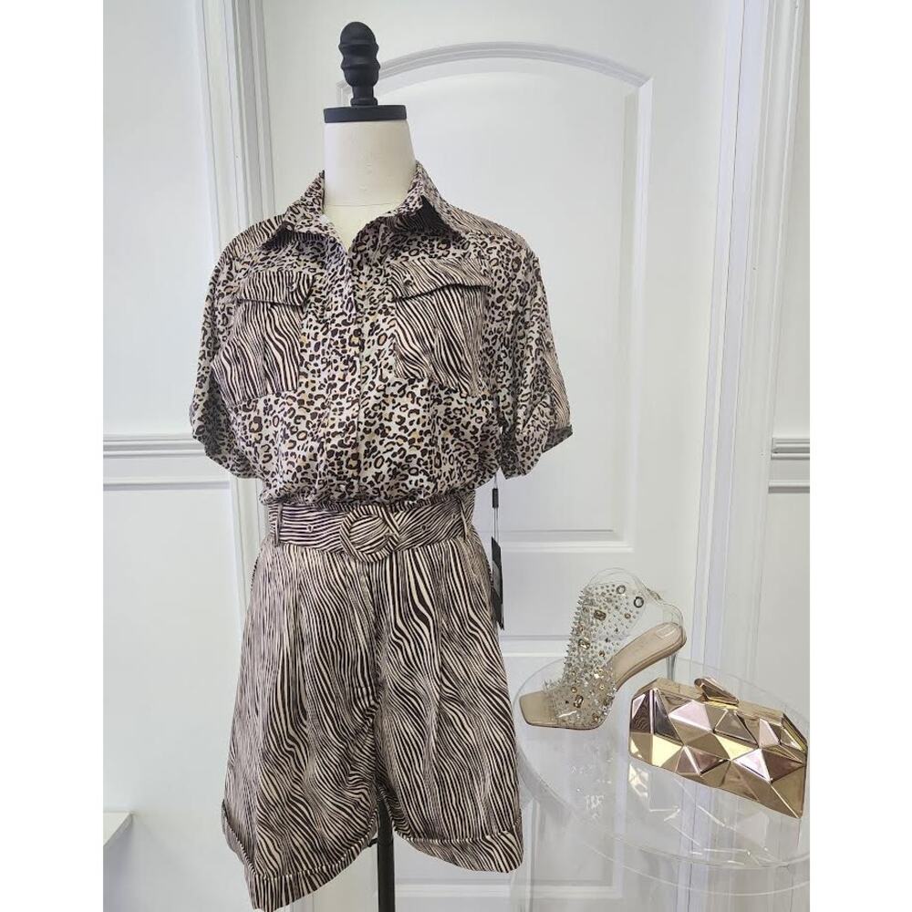 Wild Nights and Days Animal Print Short Set